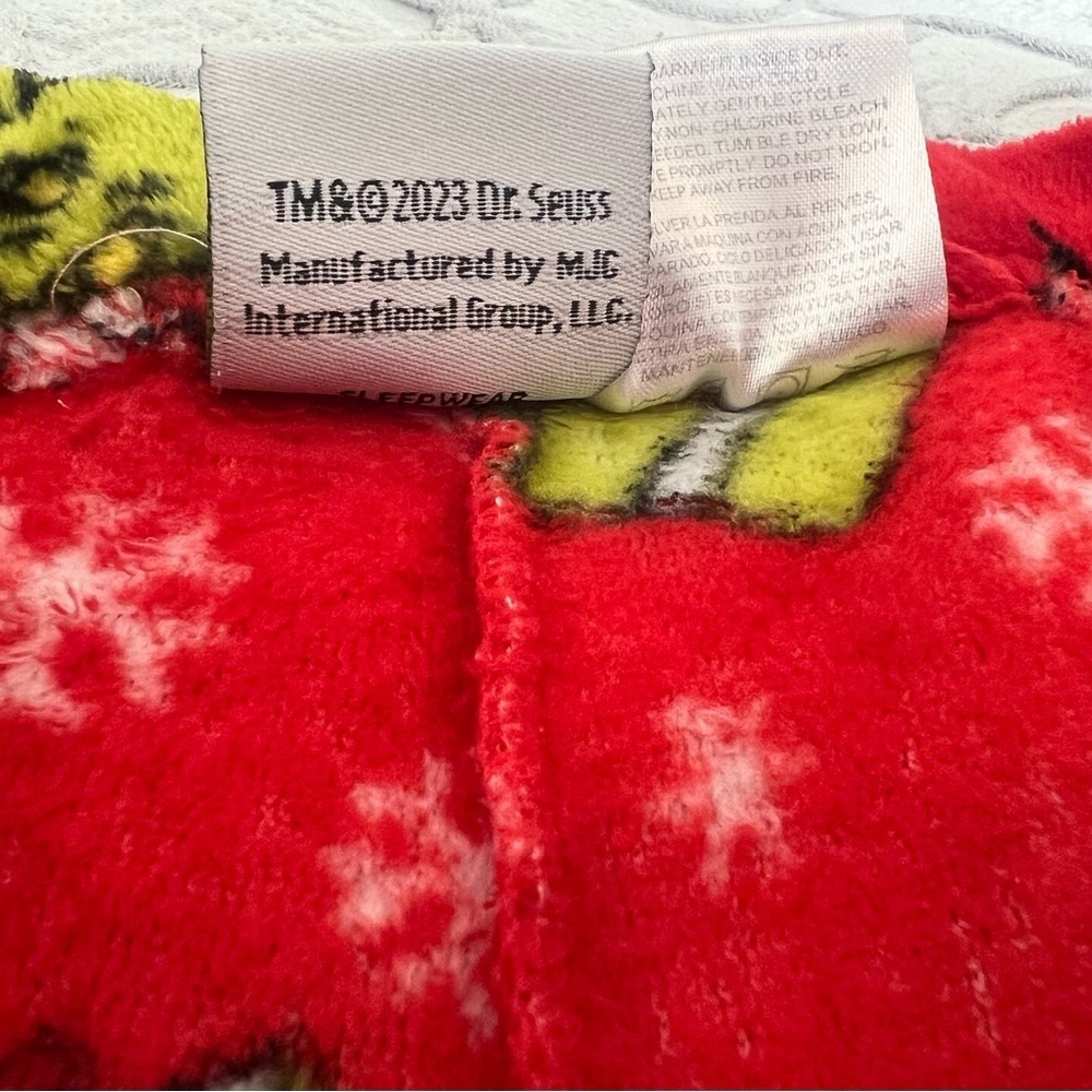 Dr. Seuss The Grinch Pajama Sleepwear Red Soft Pants US Women Size M‎ (0541) - Picture 10 of 12